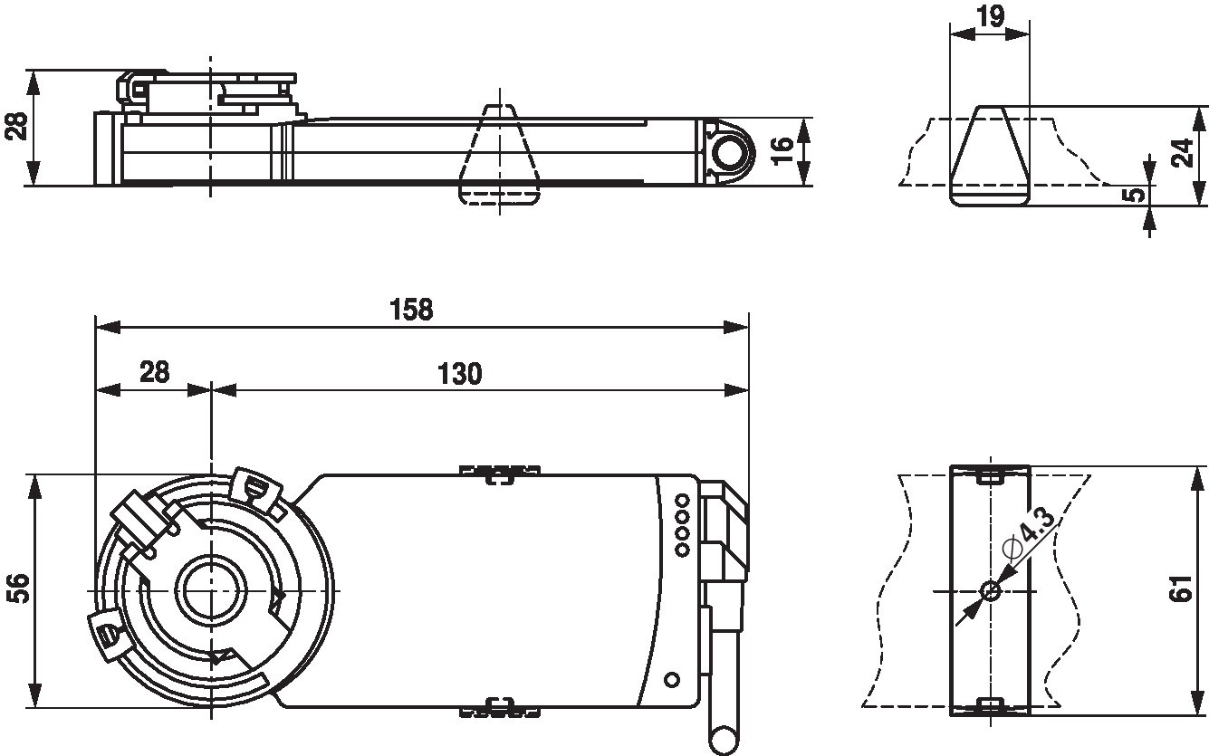 Электропривод Belimo CM24-L (2 Н·м)