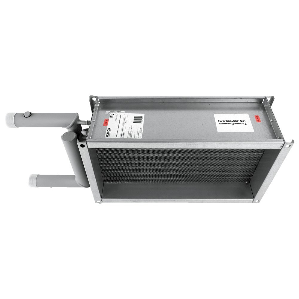 Водяной нагреватель для прямоугольных каналов ZILON ZWS 700x400-2