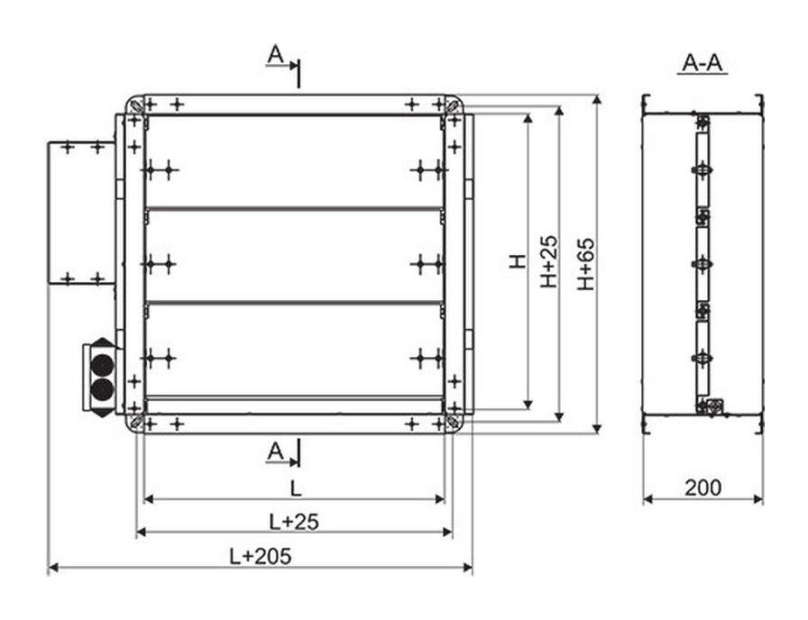 Клапан воздушный утеплённый КВУ 1000×700