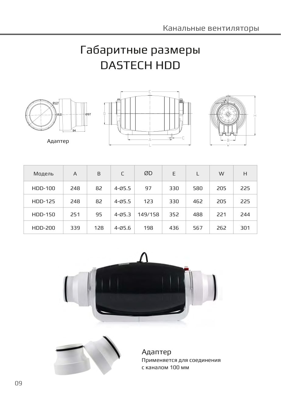Габаритные размеры HDD Dastech HDD-200PEZE